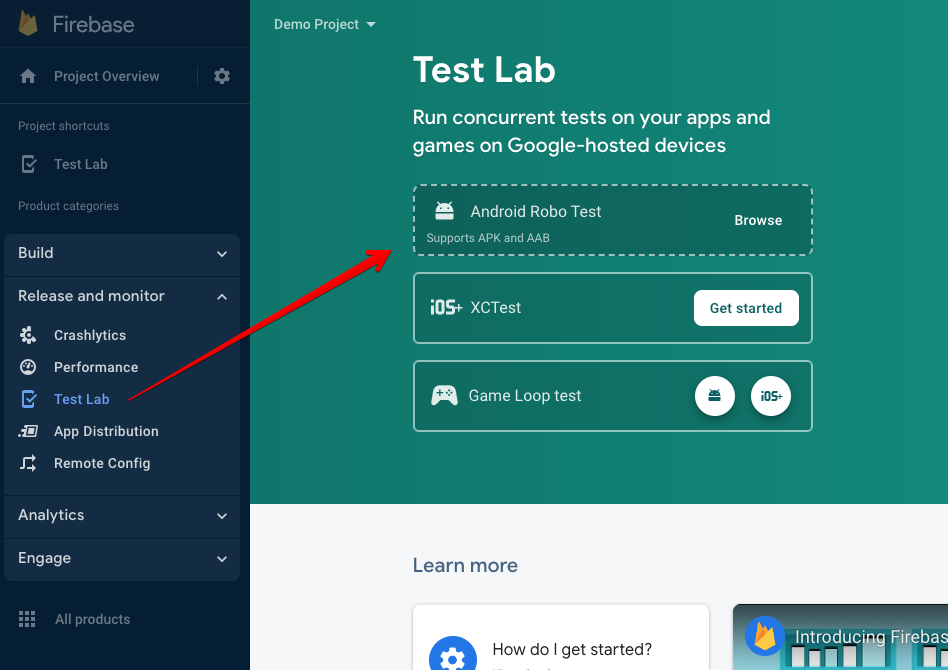 Firebase Test Lab
